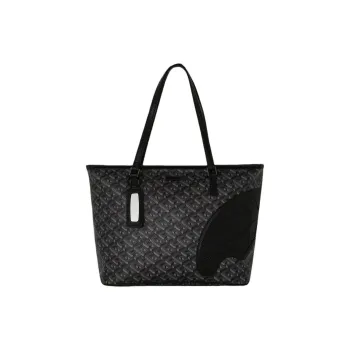 SPRAYGROUND Artificial Leather Tote Bag Shopping Bag Handbag Unisex Black