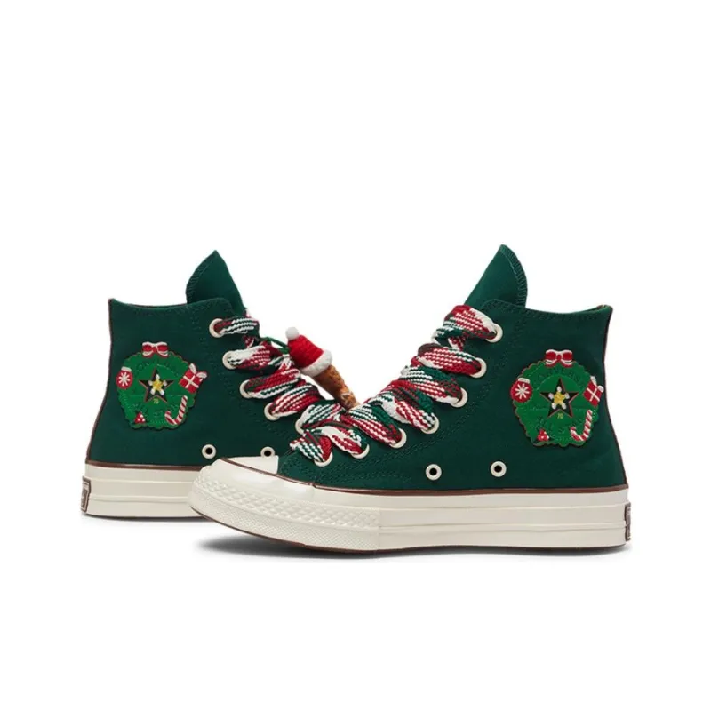 Converse Chuck 70 Hi X Mas Gingerbread & Knit Sock Midnight Clover Women's-2