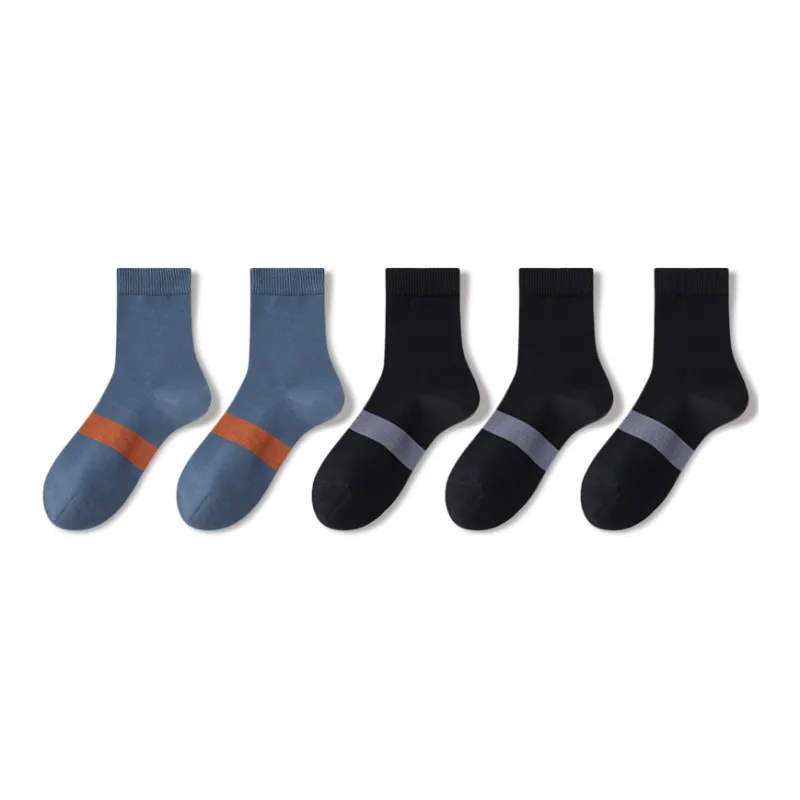 JIAZINI Mid Calf Socks Men's 5 Pack-8