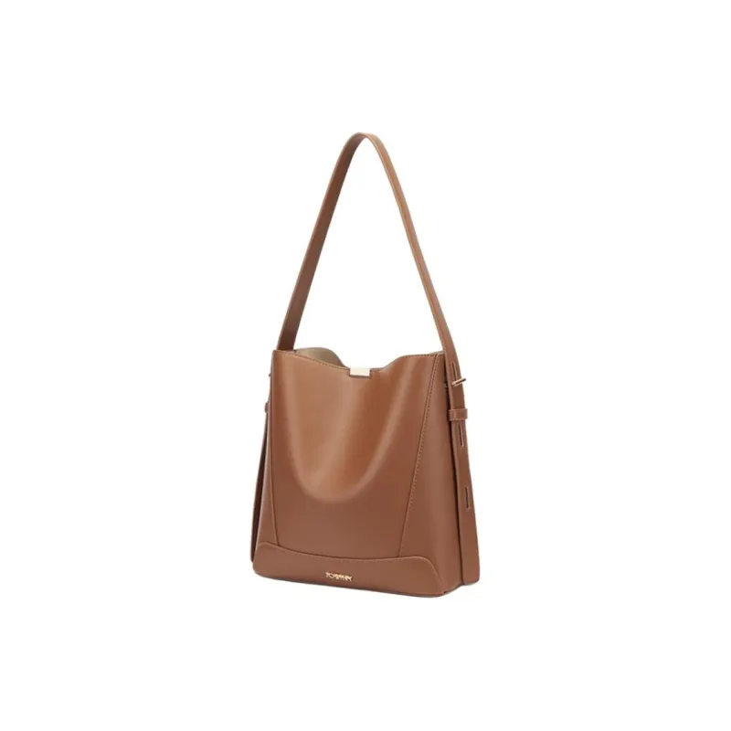 JOSINY PU Tote Bag Shopping Bag Shoulder Bags Large Size Women's Gold Tea Brown/Mousse Black/Beige-1