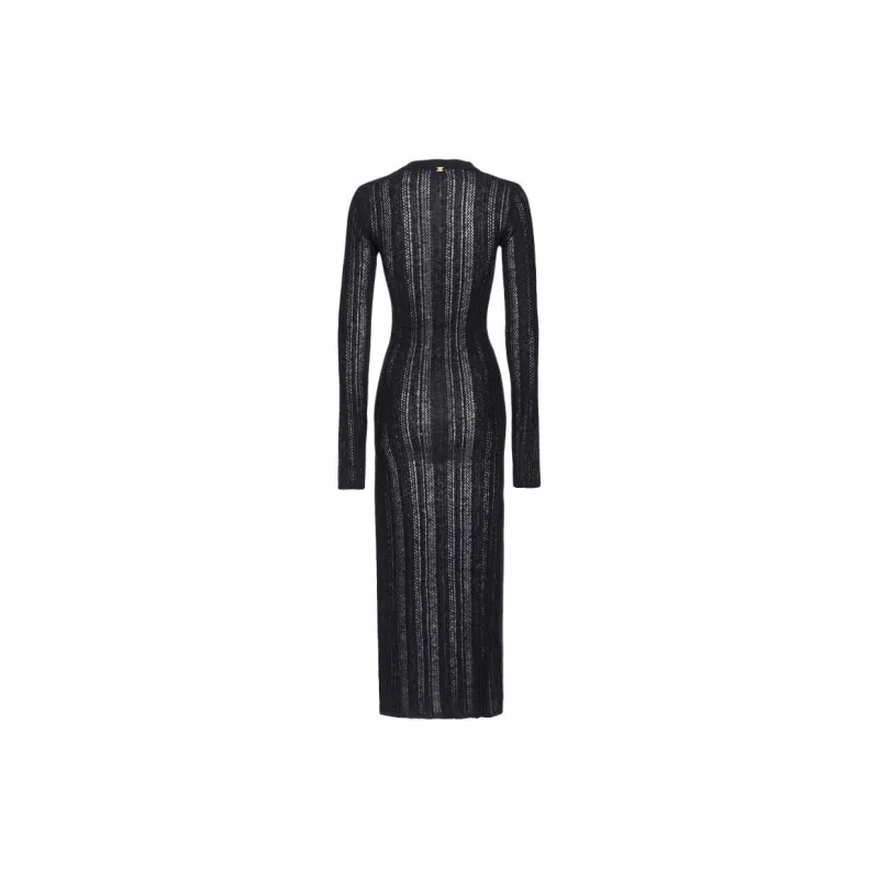 PINKO Long Sleeved Dress Women's Pure Black-1