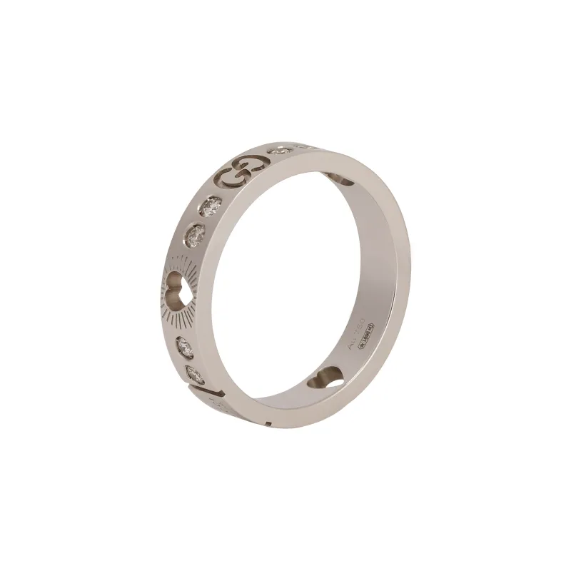 GUCCI 18K White Gold Rings Unisex White Gold-0