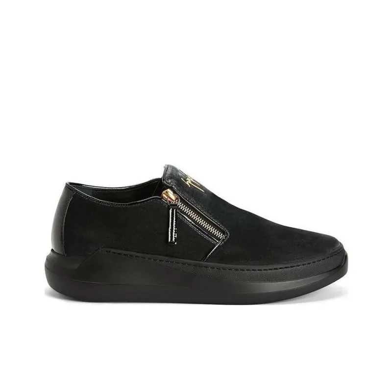 Giuseppe Zanotti Conley Zipped Velvet Sneakers-1