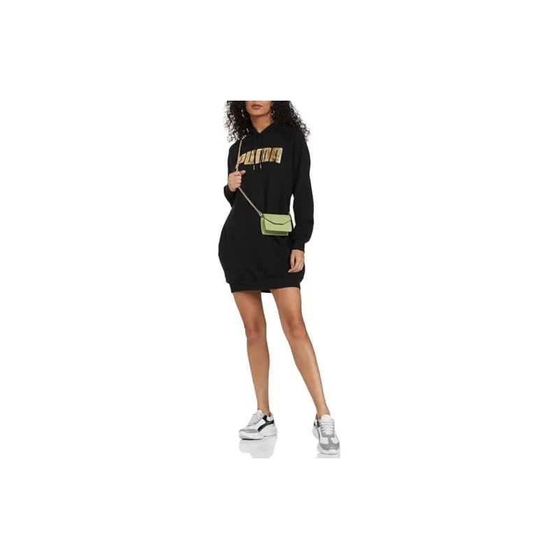 PUMA Long Sleeved Dresses Women's Black-5