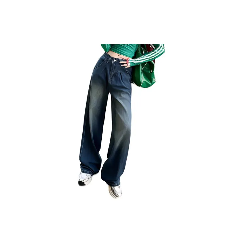 YINLEI Jeans Women's Vintage Blue-1