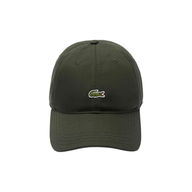 LACOSTE Cotton Baseball Caps Unisex Khaki Green-1
