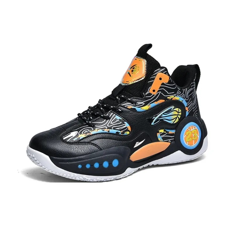 Kuding Cushioning Wear-Resistant Mid-Top Basketball Shoes Men's-1