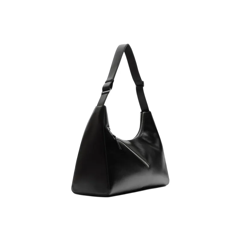 ZARA Polyurethane Handbag, Shoulder Bag Extra Large Men's Black-1