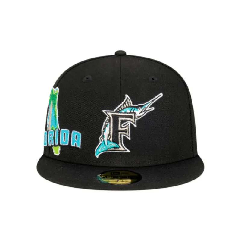 New Era Cotton Wool Blend Baseball Caps Unisex Black-1