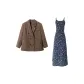 Navy Blue Skirt+Coffee Coat