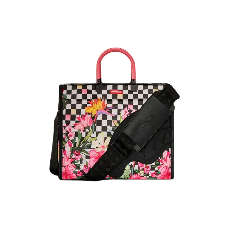 SPRAYGROUND Artificial Leather Tote Bag Shopping Bag Shoulder Bag Crossbody Bag Handbag Women's Black & Pink-2