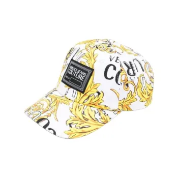 VERSACE Cotton Baseball Caps Women's White