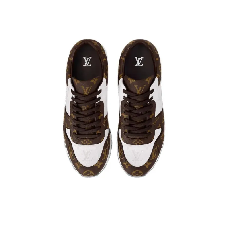 LOUIS VUITTON Run Away Low Top Casual Shoes Men's White Brown-3