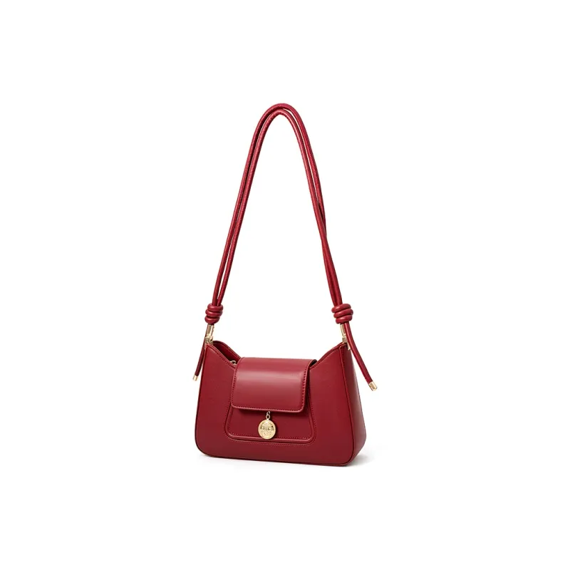 Vigno Synthetic Leather Shoulder Bag Baguette Bag Regular Women's Red-1