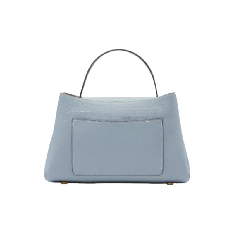 Staccato Cow Leather Shoulder Bag Crossbody Bag Handbag Medium Size Women's Light Stone Gray/Haze Blue-6