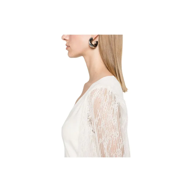 Twinset Dual use Lace sleeves Sweater-4