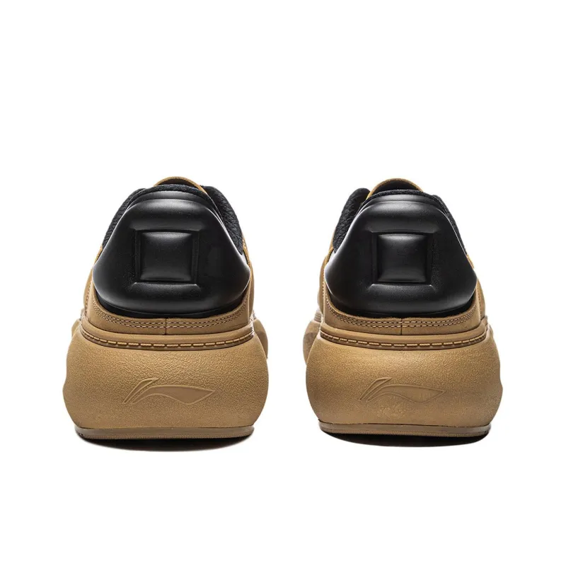 LiNing Anti Slip Wear Resistant Low Top Casual Shoes Men's Yellow Black-4