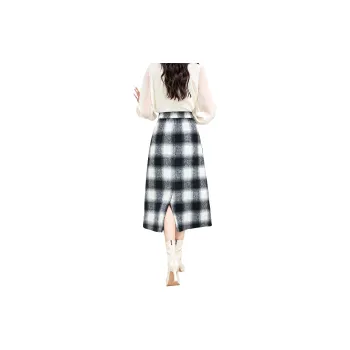 SMEN Casual Long Skirts Women's Black