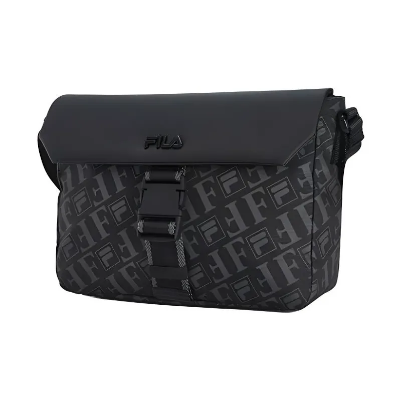 FILA Fabric Crossbody Bag, Shoulder Bag Regular XS Men's Jet Black-1