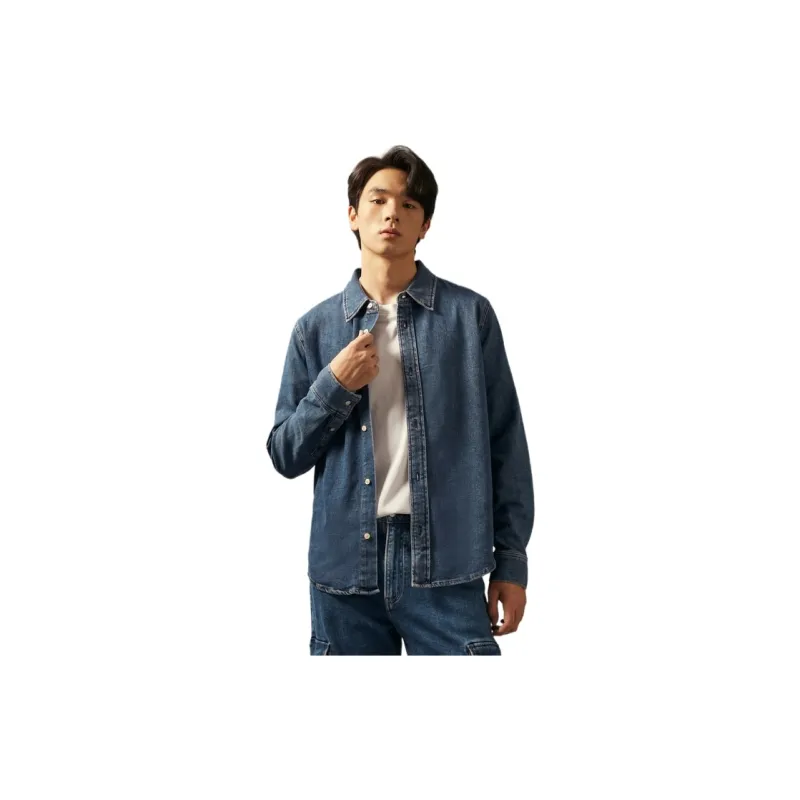 CALVIN KLEIN Shirt Men's Denim Blue-2