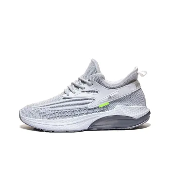 Warrior Anti Slip And Wear Resistant Breathable Low Top Casual Running Shoes Men's White Gray