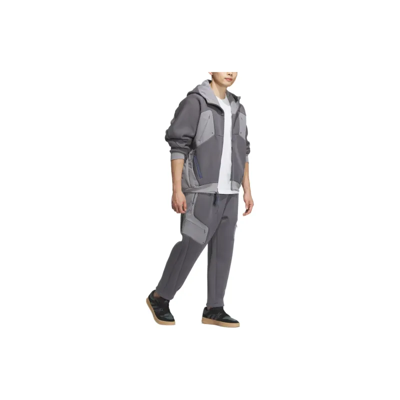 Adidas FW24 FUSTL P KN PT3 Casual Pants Men's Dark Gray/Gray-3