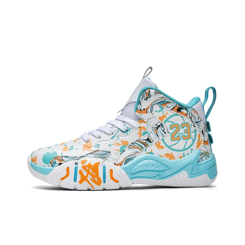 Wooden Rabbit Anti Slip Wear Resistant Mid Top Basketball Shoes Unisex-5