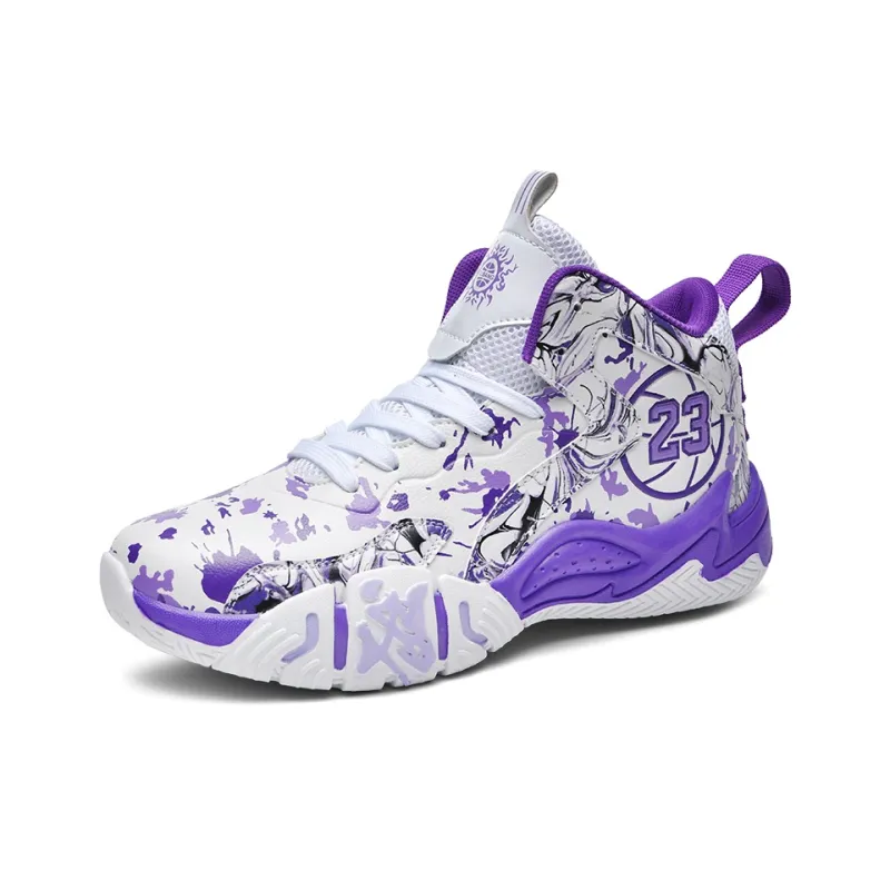 Wooden Rabbit Anti Slip Wear Resistant Mid Top Basketball Shoes Unisex-11