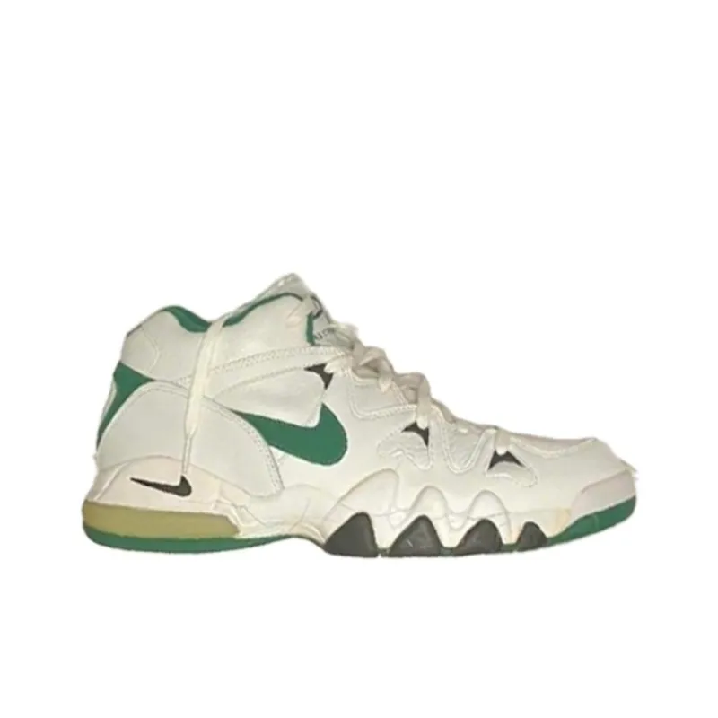 Nike Air 2 Strong Anti Slip Wear Resistant Mid Top Vintage Basketball Shoes Unisex White-1