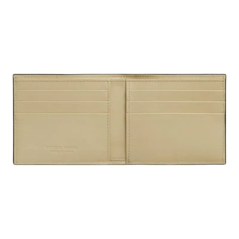 Bottega Veneta Calfskin Wallet Men's Cream & Dark Brown-2
