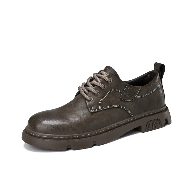 ARTHURBUILL Men's Casual Shoes Men Low Top Black, Khaki, Red Brown-7