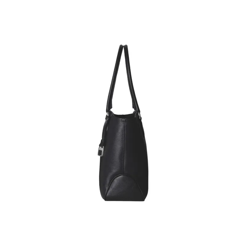 SAMSONITE Cow Leather Tote Bag Shopping Bag Shoulder Bag Handbag Unisex Black-2