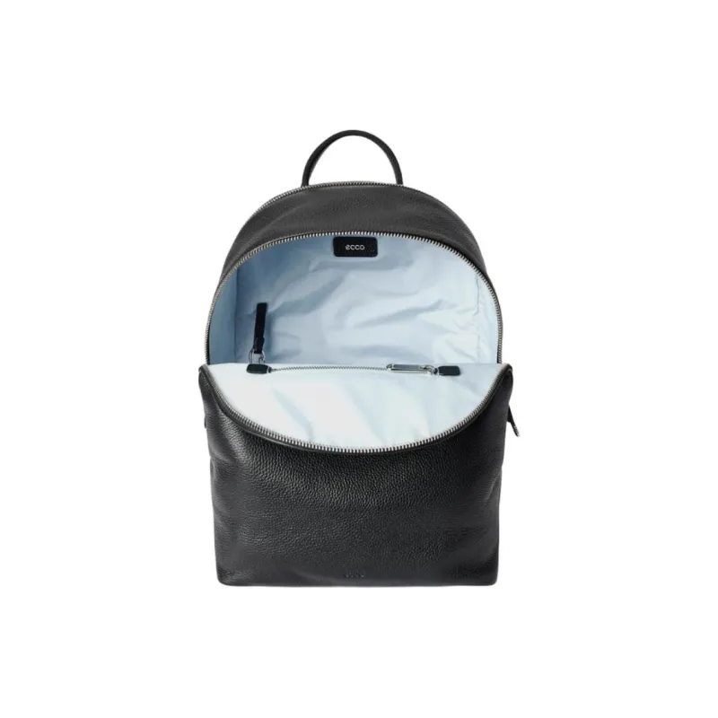 Ecco Cow Leather Backpack Large Size Women's Black-3