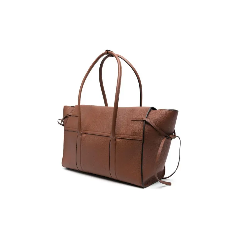 Mulberry Bayswater Textured Leather Handbag Extra Large Women's Bright Umber-3