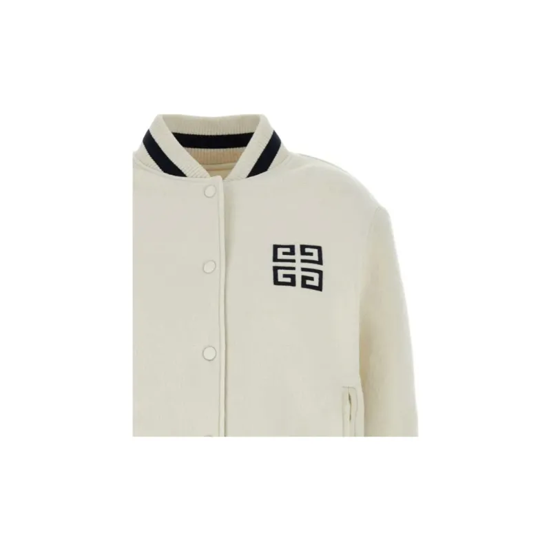 Givenchy Easy Fit Varsity Jacket 'White'-5
