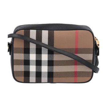 Burberry Cotton Shoulder Bag Crossbody Bag Large Size Women's Multicolor
