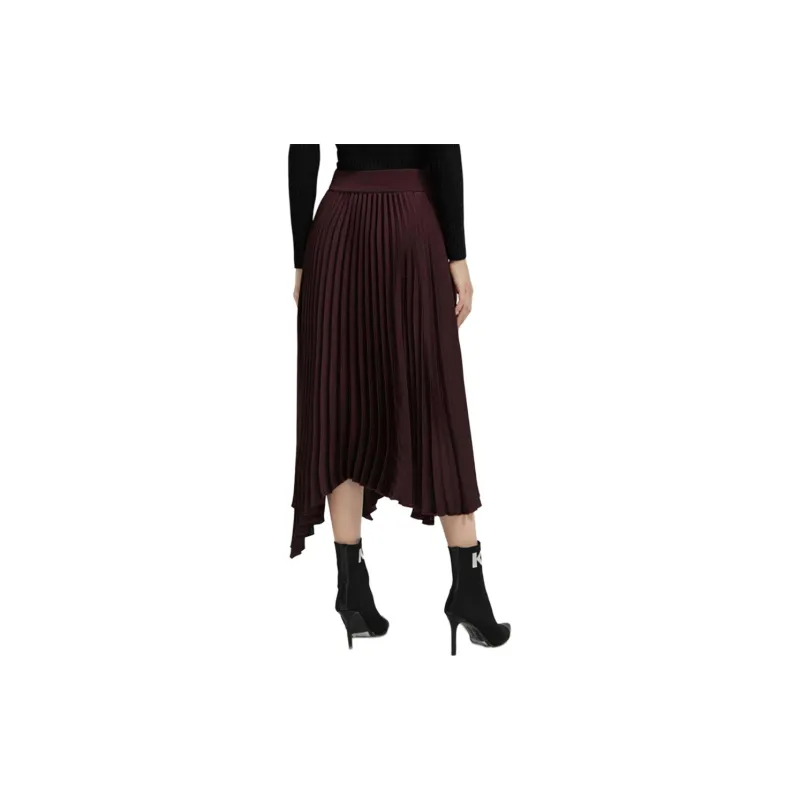KARL LAGERFELD FW21 Casual Long Skirt Women's Burgundy-4