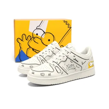 The Simpsons Low Top Casual Shoes Unisex Beige Apricot