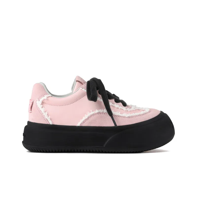 SOAP OPERA Dexun Series Skateboard Shoes Unisex Low Top Black/Pink/White-2