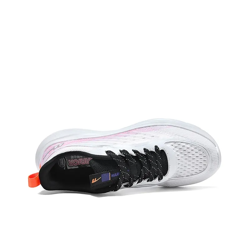Warrior Wear resistant Lightweight Breathable And Non slip. Low Top Casual Running Shoes Men's White Orange-3