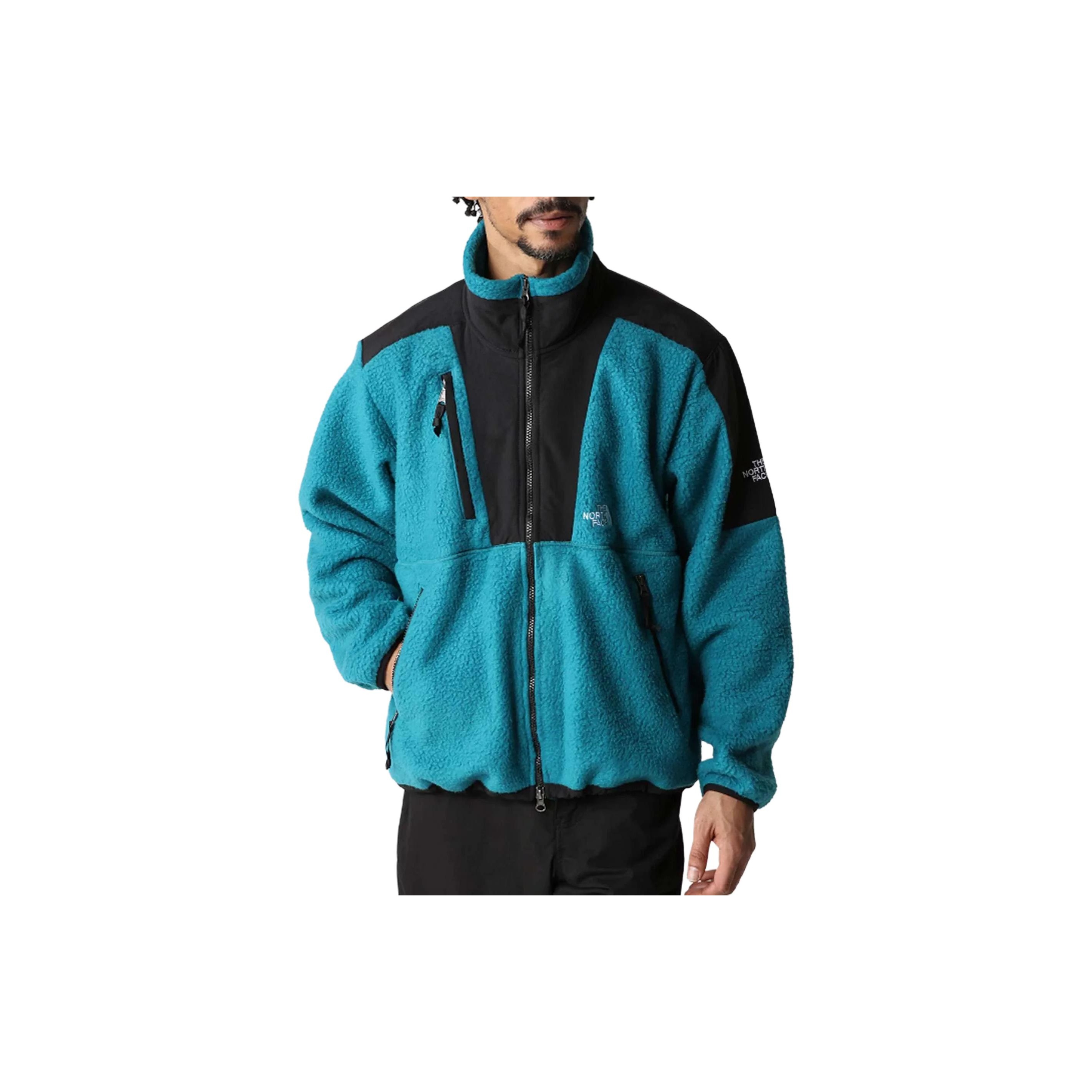 The North Face women’s Denali fleece jacket NEW 2024 cream and teal blue Sz M