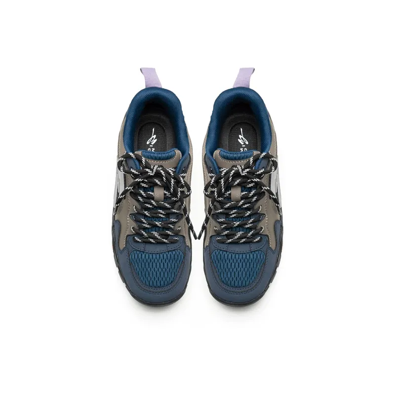 Mule Donkey Durable Breathable Lightweight Low Top Chunky Sneakers Unisex Blue Gray-4