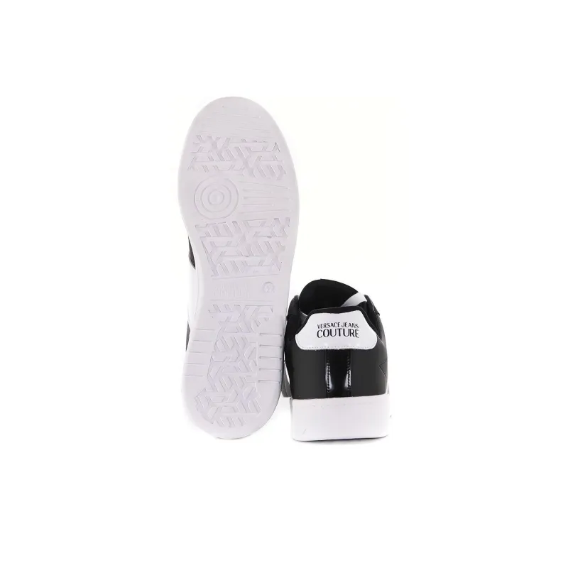 VERSACE JEANS Stylish Skateboarding Shoes Men's Black White-4