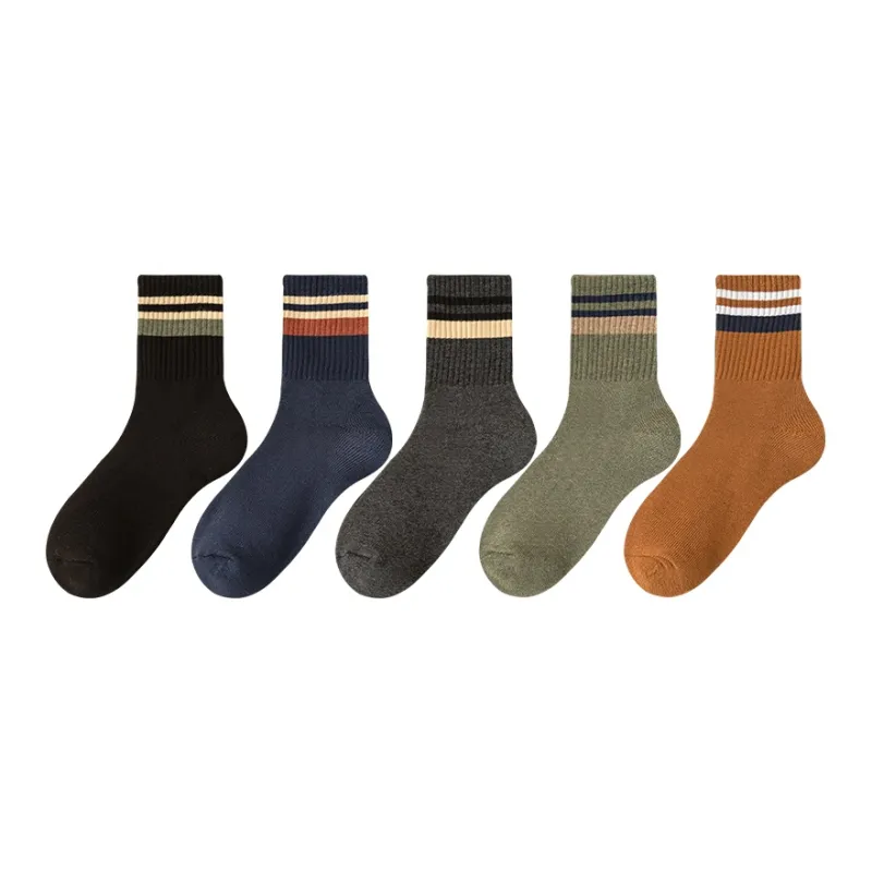 MIIOW Mid Calf Socks Men's 5 Pack-42