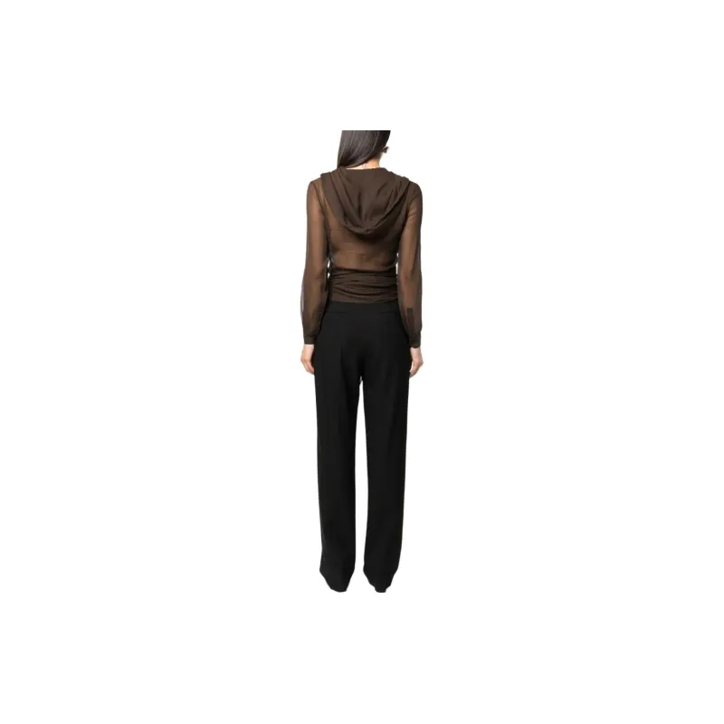 SAINT LAURENT Hooded Wrap Blouse-5