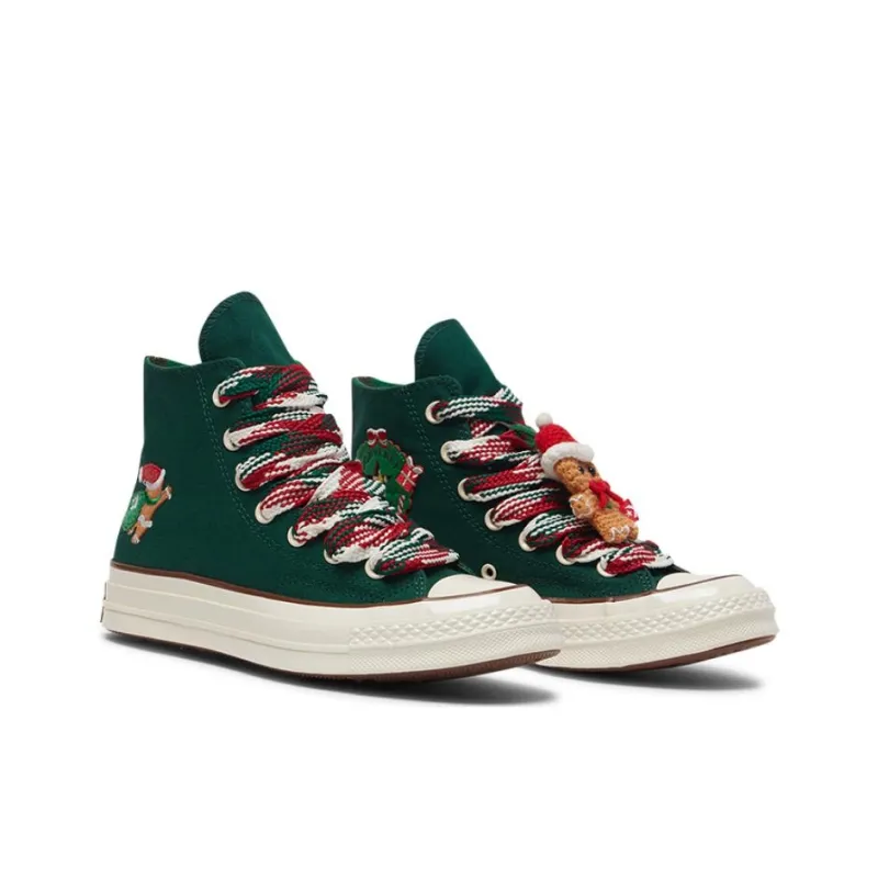 Converse Chuck 70 Hi X Mas Gingerbread & Knit Sock Midnight Clover Women's-3