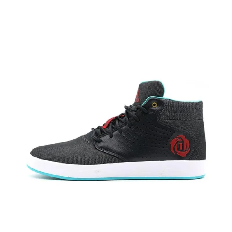 Adidas D Rose Lakeshore Anti Slip Wear Resistant Mid Top Basketball Shoes Men's Black-0