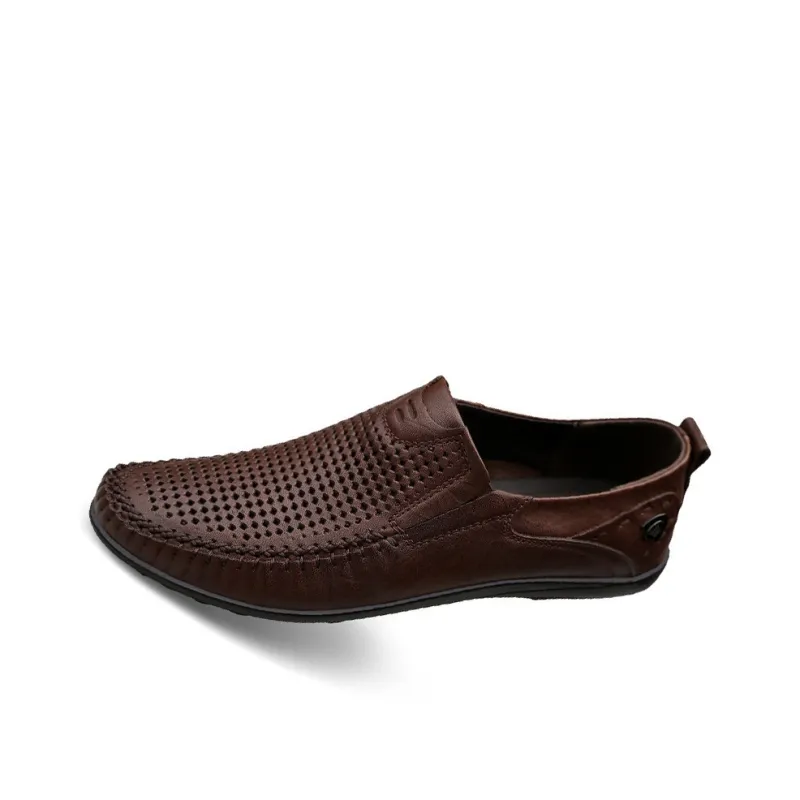 Mulinsen Men's Casual Shoes Men Low Top Black/Dark Brown/Red Brown-8
