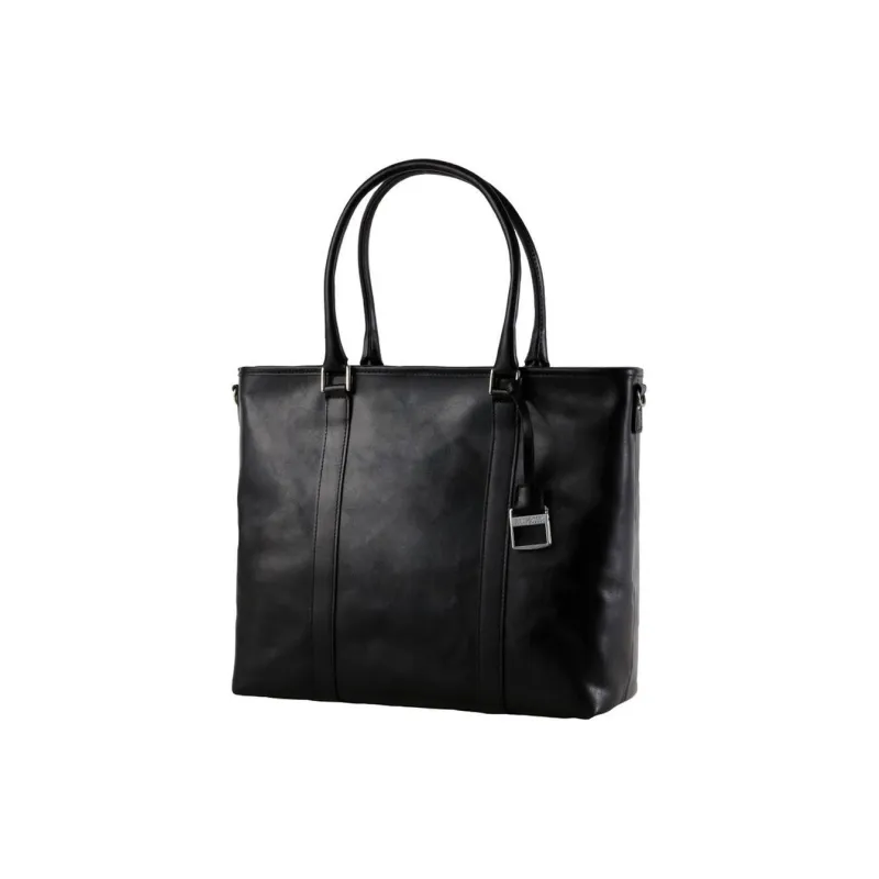 SAMSONITE Cow Leather Tote Bag Shopping Bag Shoulder Bag Crossbody Bag Handbag Unisex Black-1