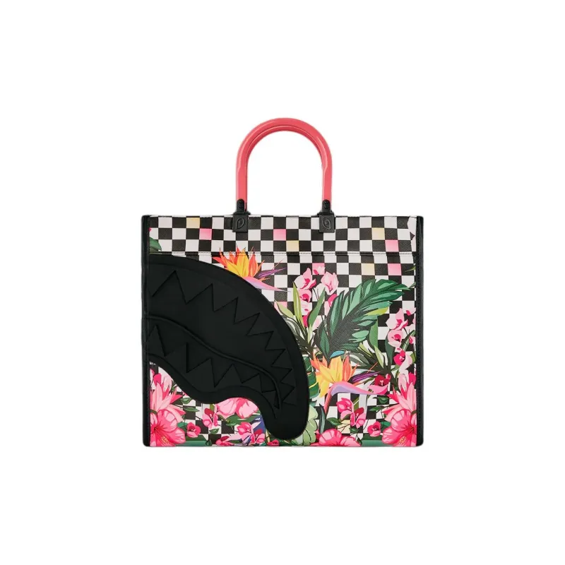 SPRAYGROUND Artificial Leather Tote Bag Shopping Bag Shoulder Bag Crossbody Bag Handbag Women's Black & Pink-3